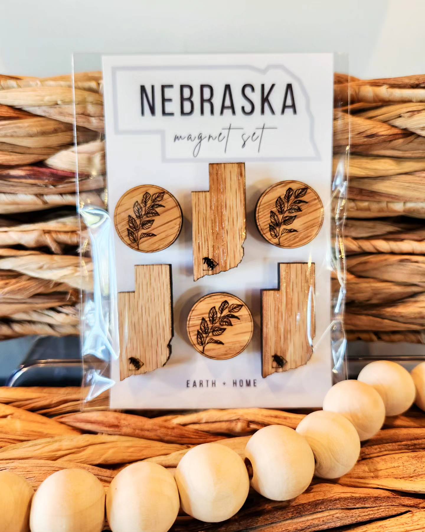 Earth & Home Nebraska Magnet Set