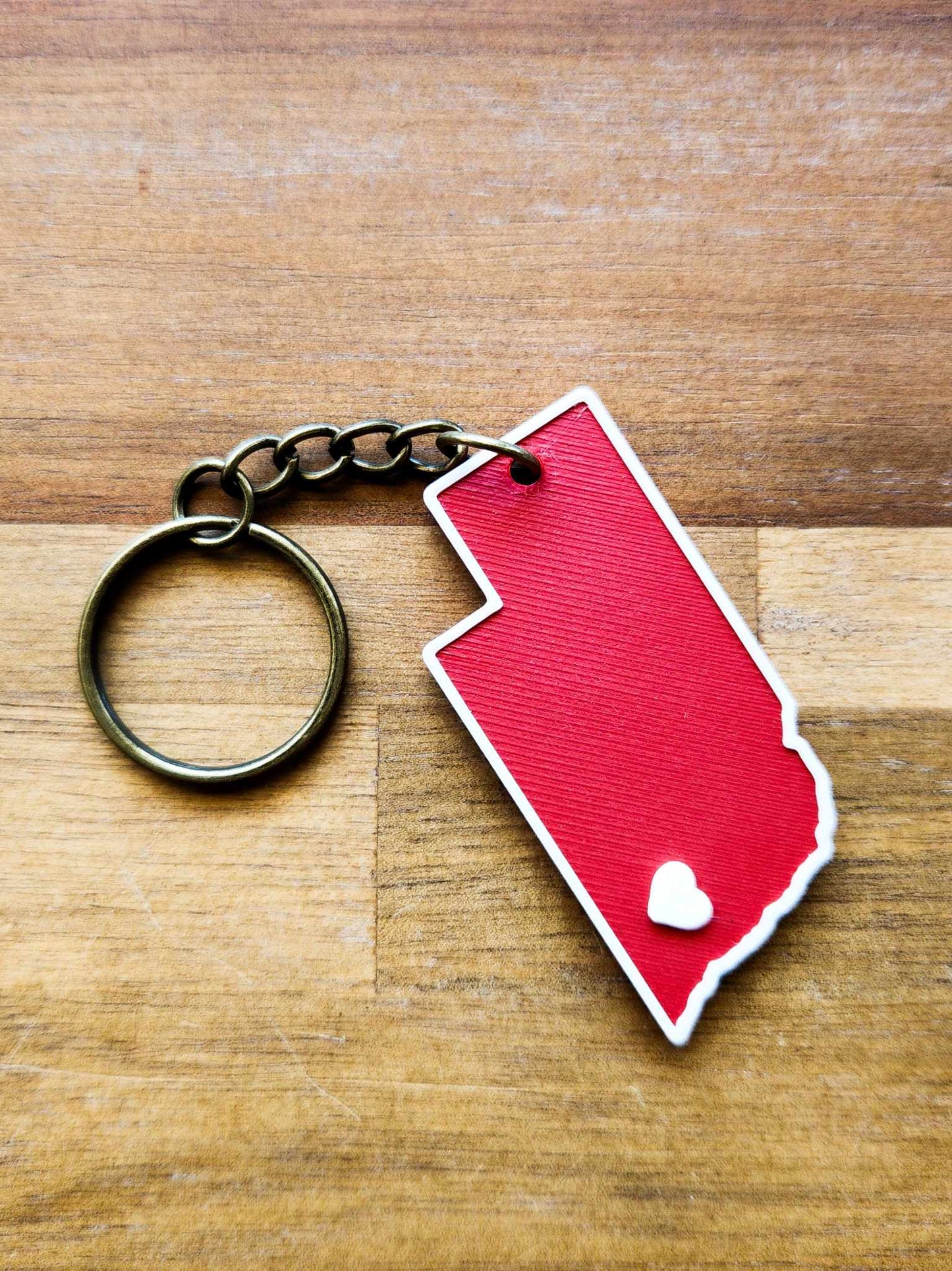 Nebraska Keychain - Red