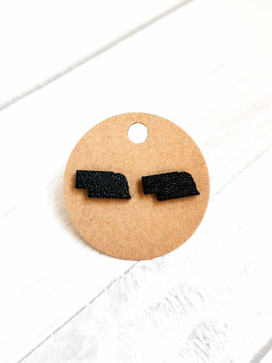 Black Nebraska Stud Earrings