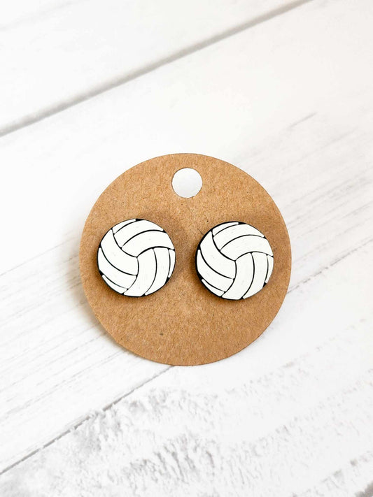 Volleyball Stud Earrings